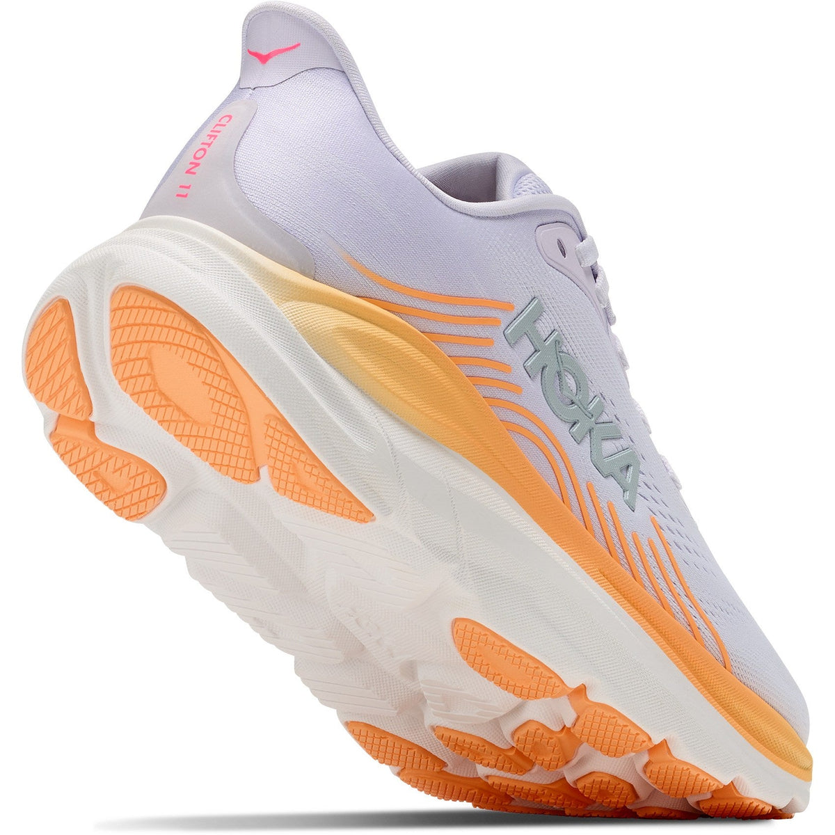 Women's Clifton 11 Road-Running Shoes - Cold Plunge Blue/Neon Mango - view 8