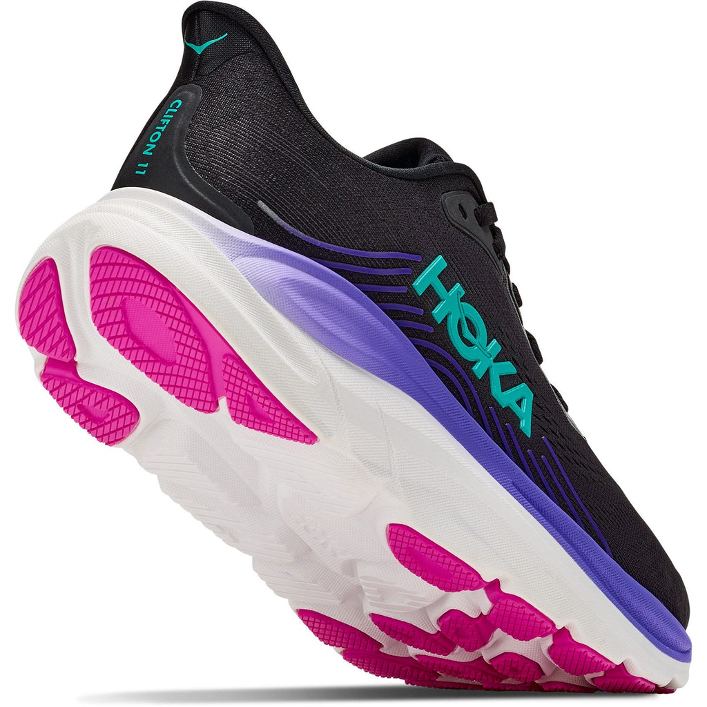 Women's Clifton 11 Road-Running Shoes - Black/Neon Nebula - view 8