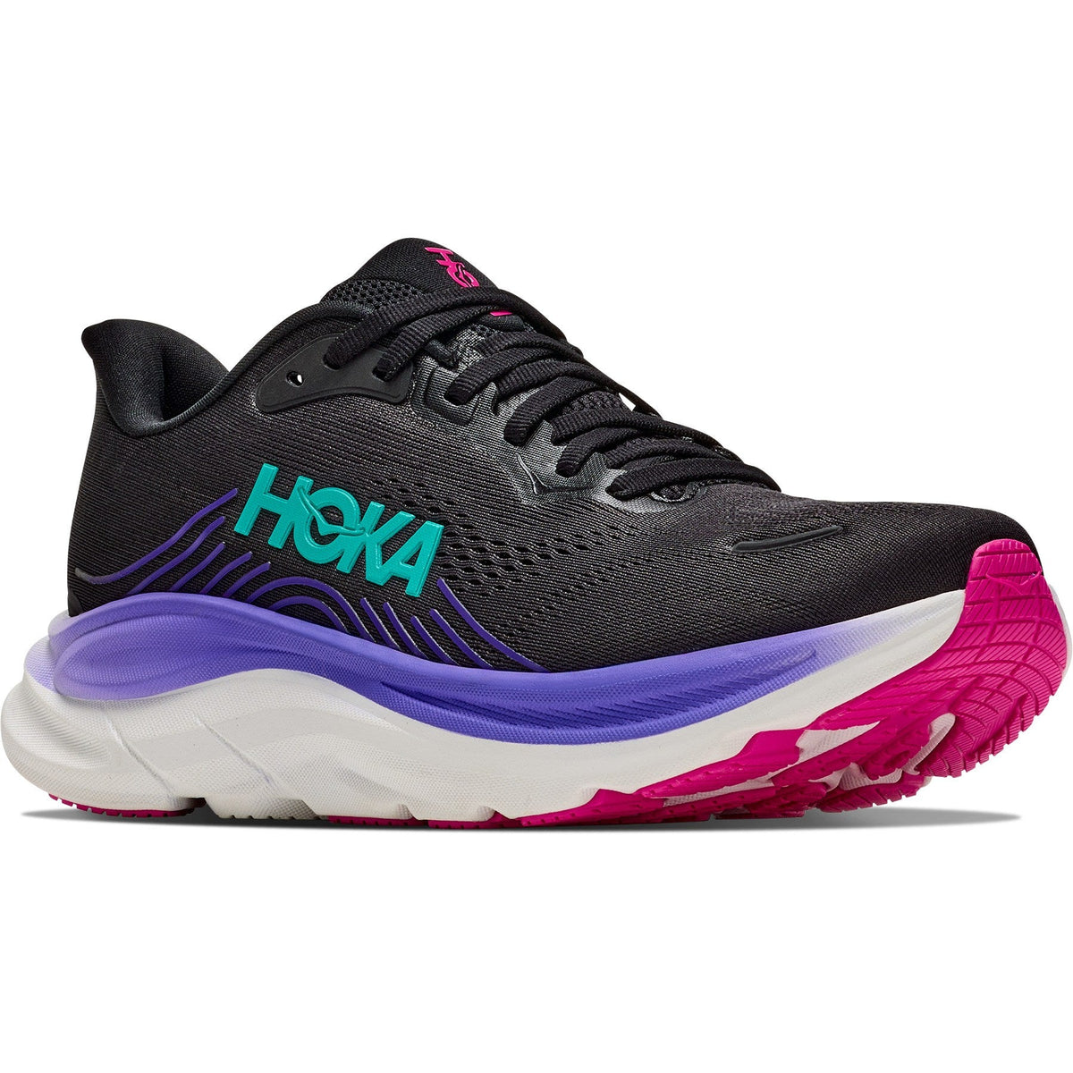 Women's Clifton 11 Road-Running Shoes - Black/Neon Nebula - view 3