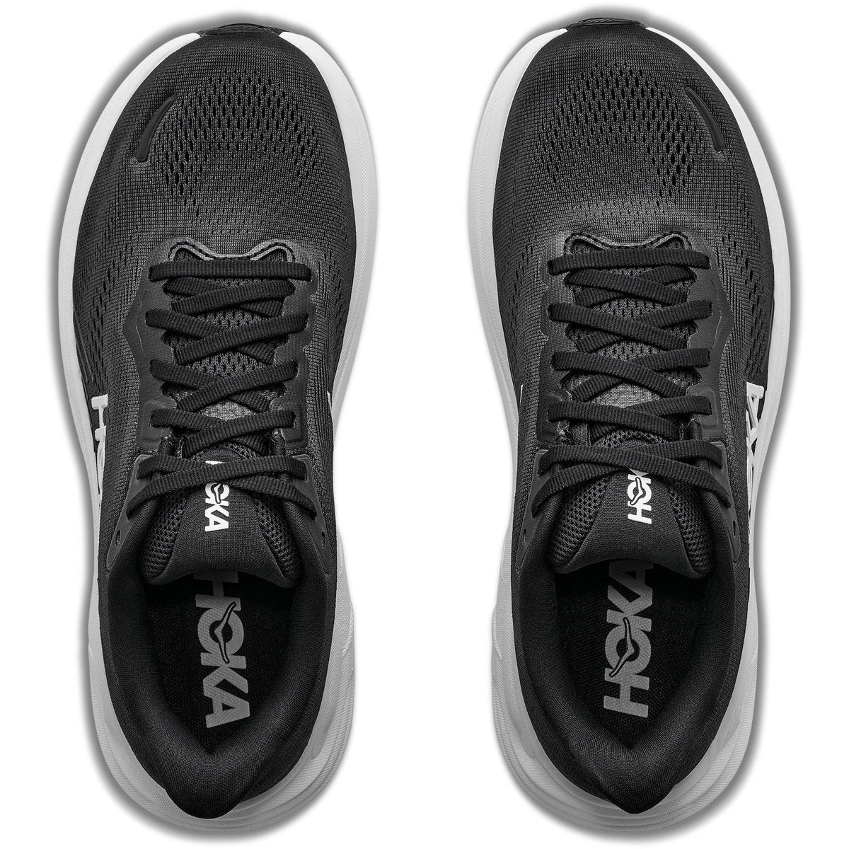 Women's Clifton 11 Road-Running Shoes - Black/White - view 6