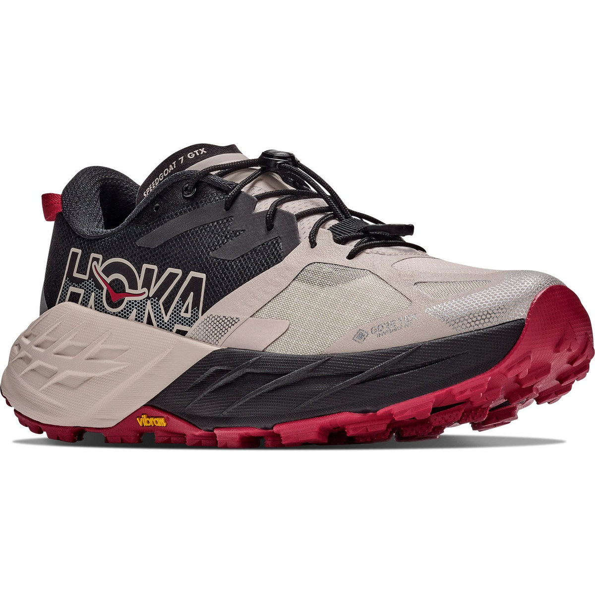 Men's Speedgoat 7 GTX Trail-Running Shoes - Black/River Rock Grey - view 3