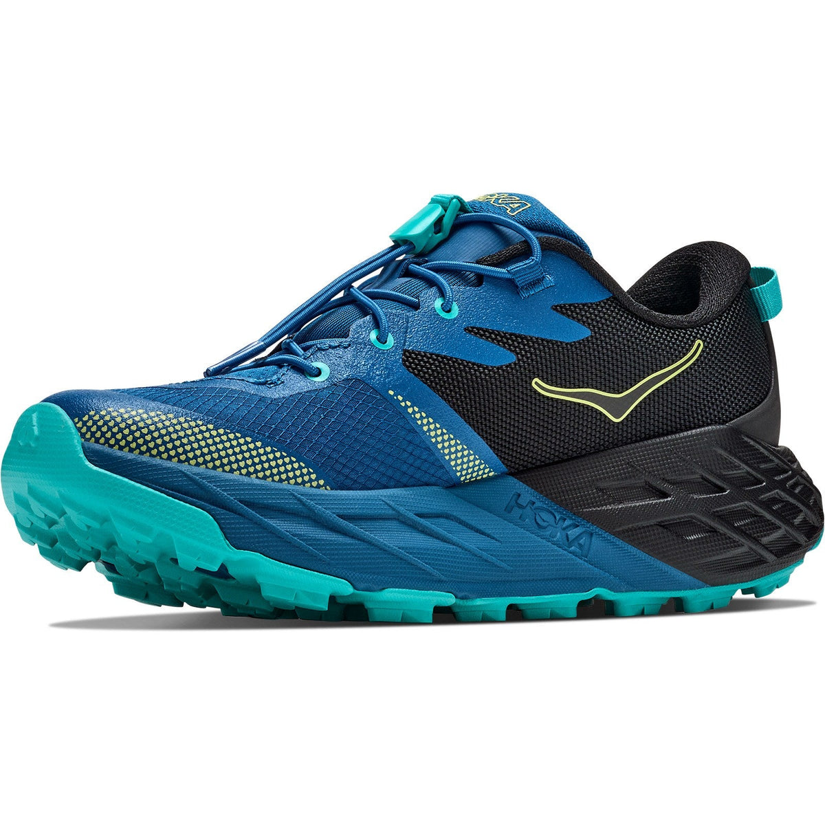 Big Kids' Speedgoat 7 Trail-Running Shoes - Black/Night Glow Blue - view 4
