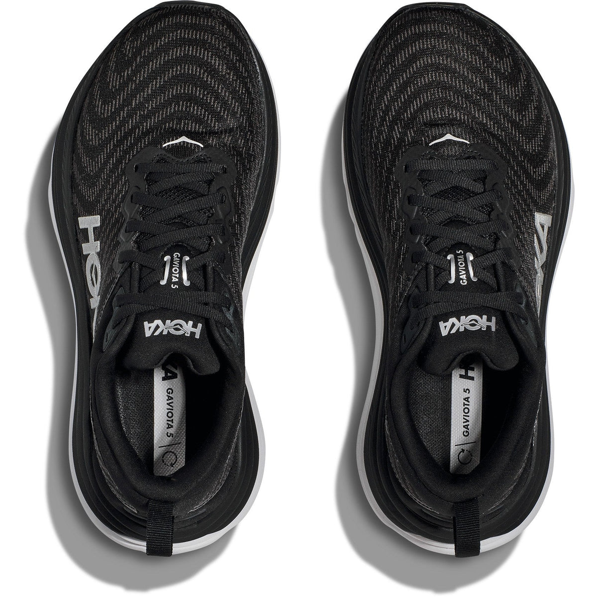 Women's Gaviota 5 Road-Running Shoes - Black/White - view 6