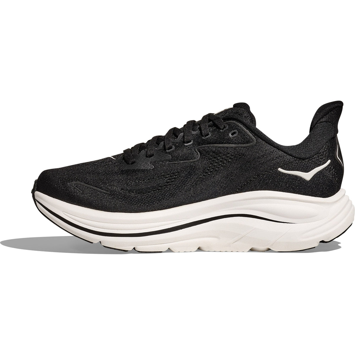 Men's Clifton 10 Road-Running Shoes - Black/White - view 2