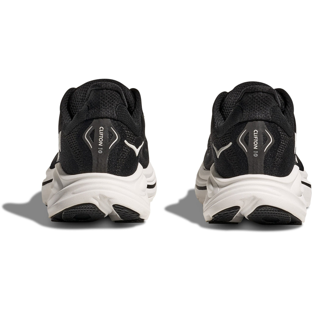 Men's Clifton 10 Road-Running Shoes - Black/White - view 5