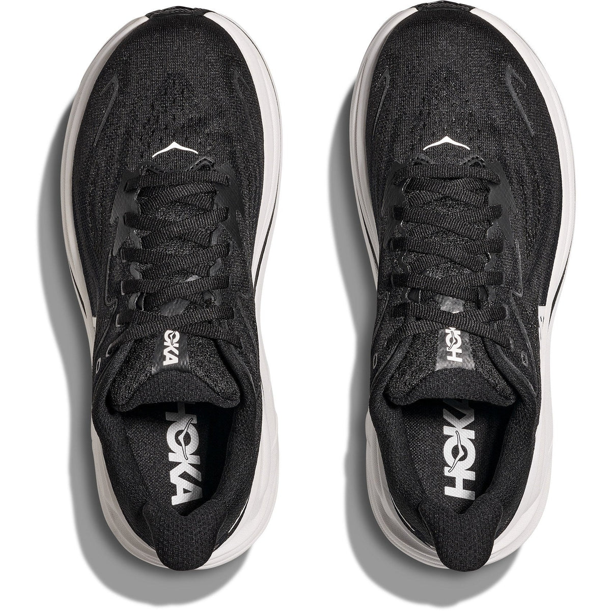 Women's Clifton 10 Road-Running Shoes - Black/White - view 6