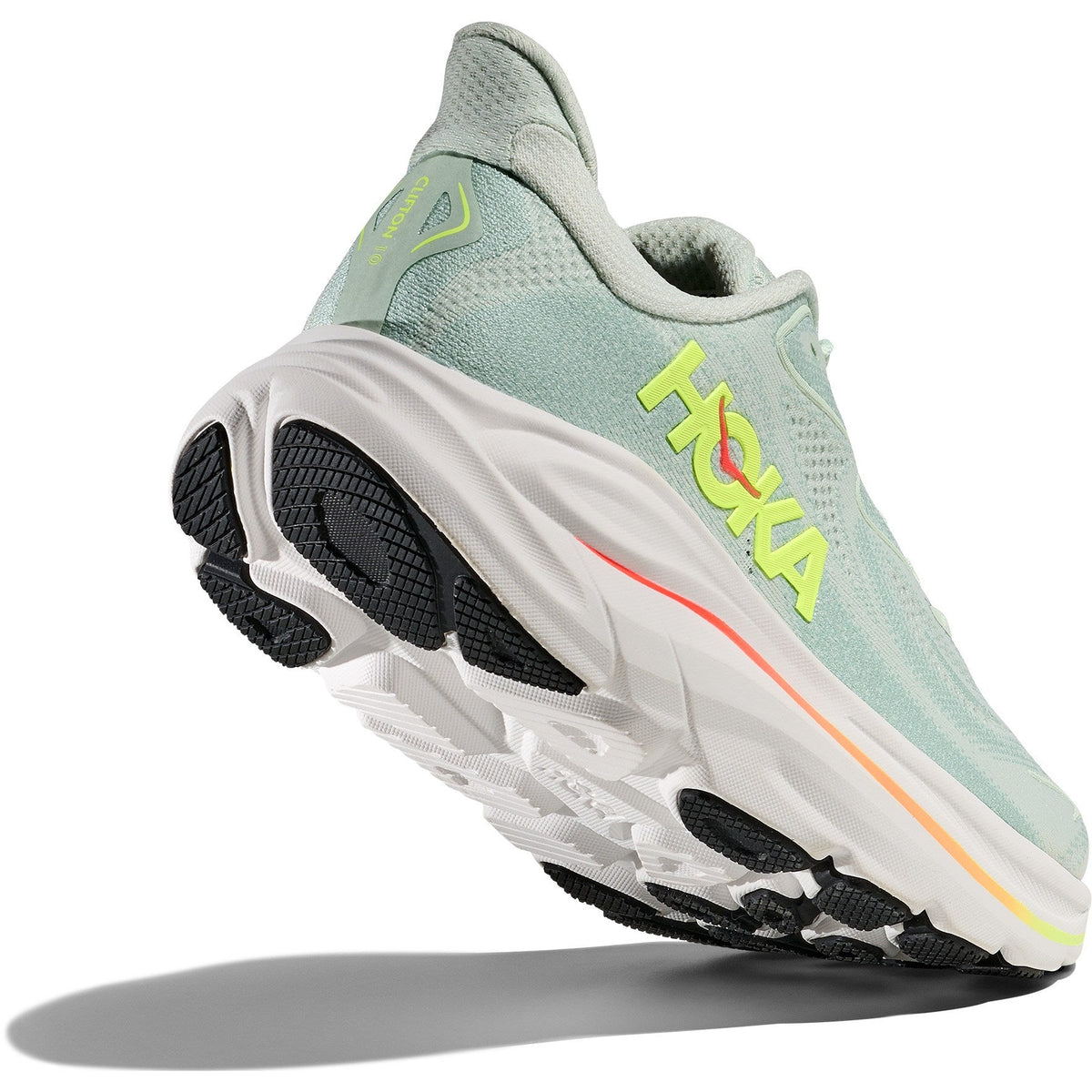 Women's Clifton 10 Road-Running Shoes - Sea Glass/Neon Flame - view 8