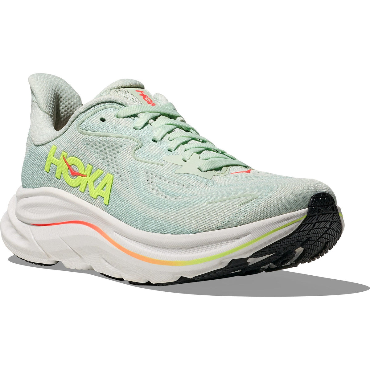 Women's Clifton 10 Road-Running Shoes - Sea Glass/Neon Flame - view 3