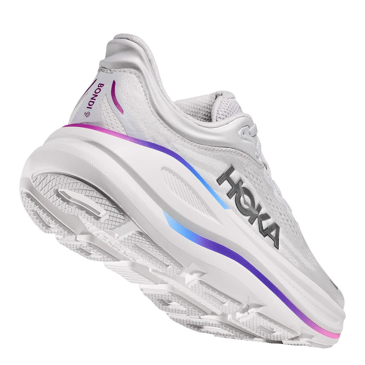 Women's Bondi 9 Road-Running Shoes - Cosmic Grey/White - view 8