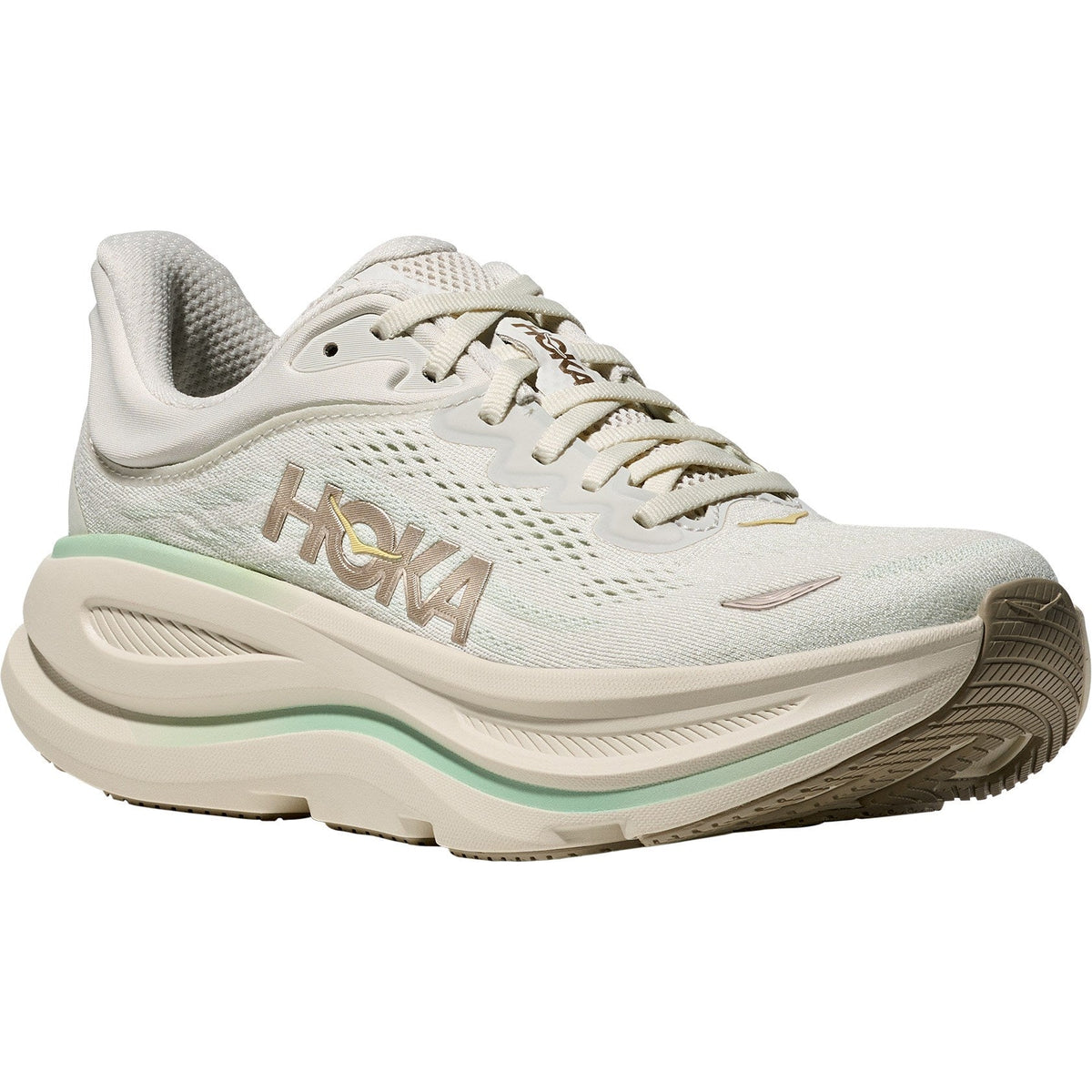 Women's Bondi 9 Road-Running Shoes - Truffle Salt/Sea Glass - view 3