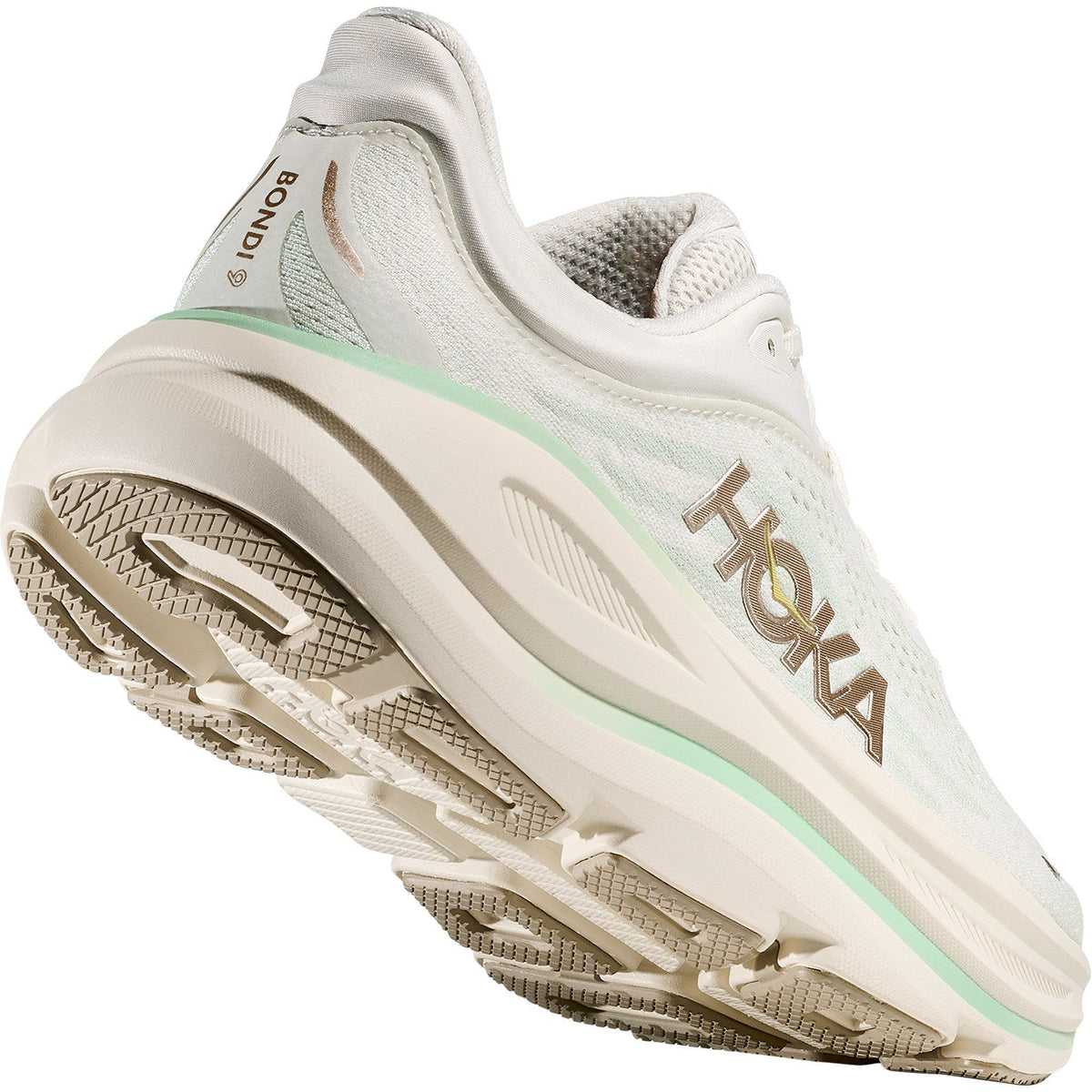 Women's Bondi 9 Road-Running Shoes - Truffle Salt/Sea Glass - view 8