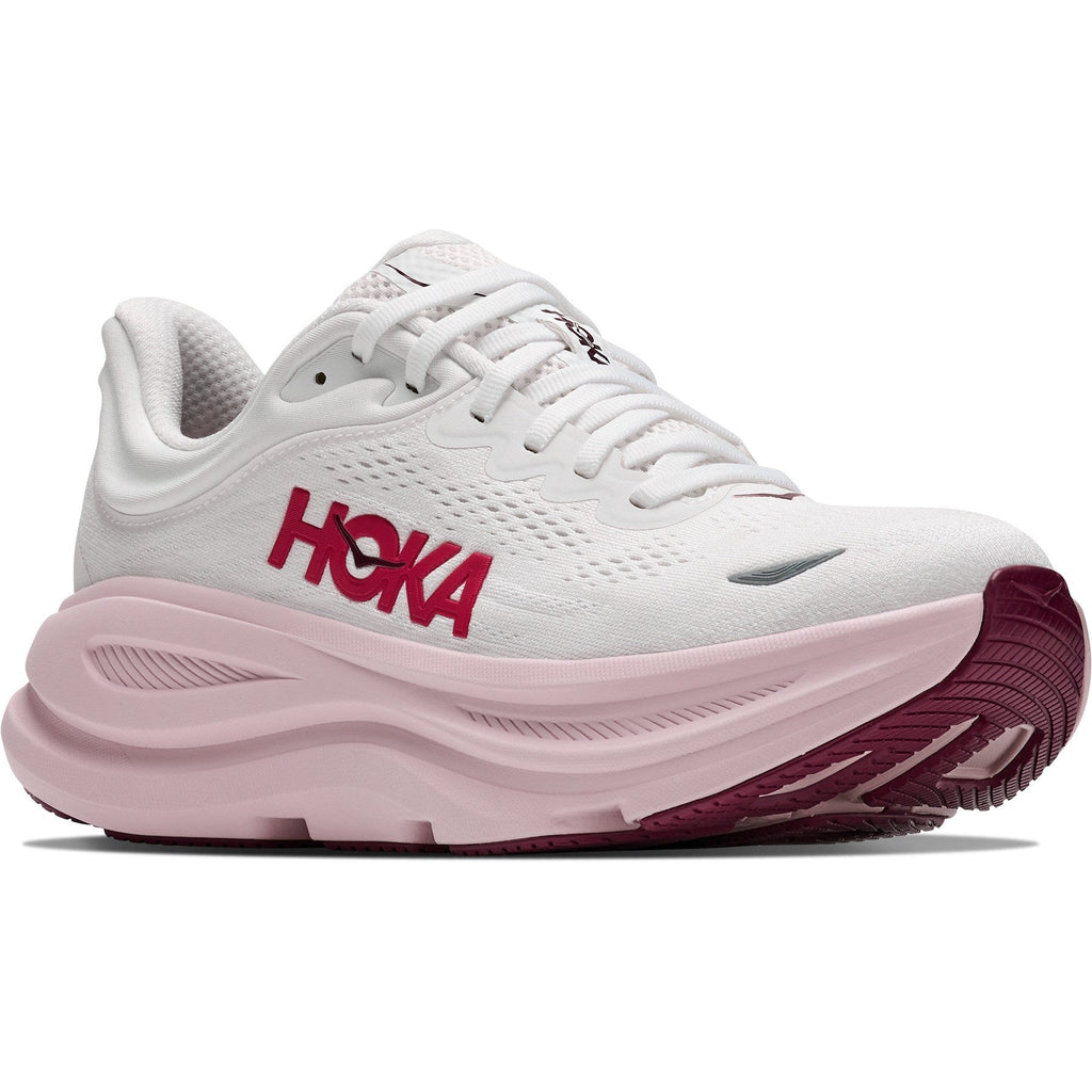 Women's Bondi 9 Road-Running Shoes - White/Pink Opal - view 3