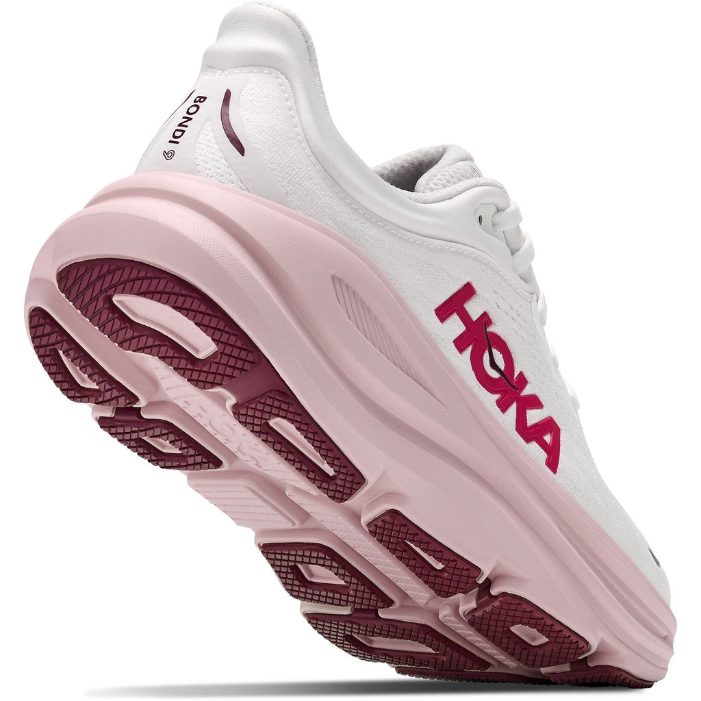 Women's Bondi 9 Road-Running Shoes - White/Pink Opal - view 8